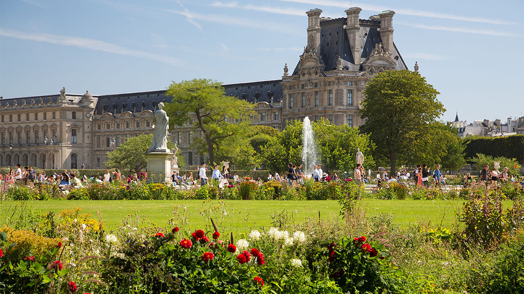Paris - Tuileries Gardens and Louvre